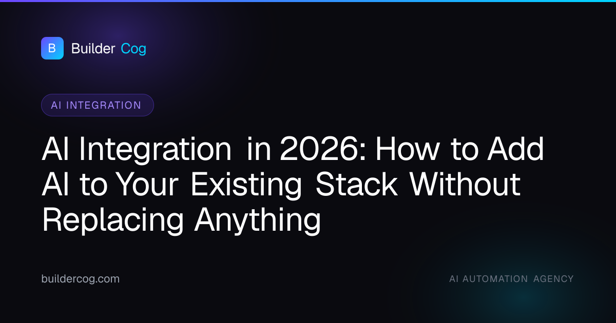 AI Integration with Existing Systems (2026 Playbook) | Builder Cog